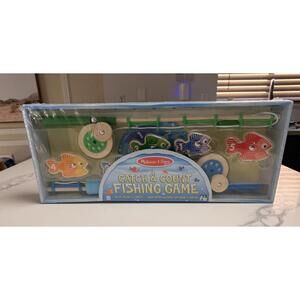 Melissa & Doug Catch & Count Fishing Game Wooden Magnetic Toy Set NIB